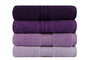 Aucune Juego de 4 toallas de mano - Morado - 50 x 90 cm